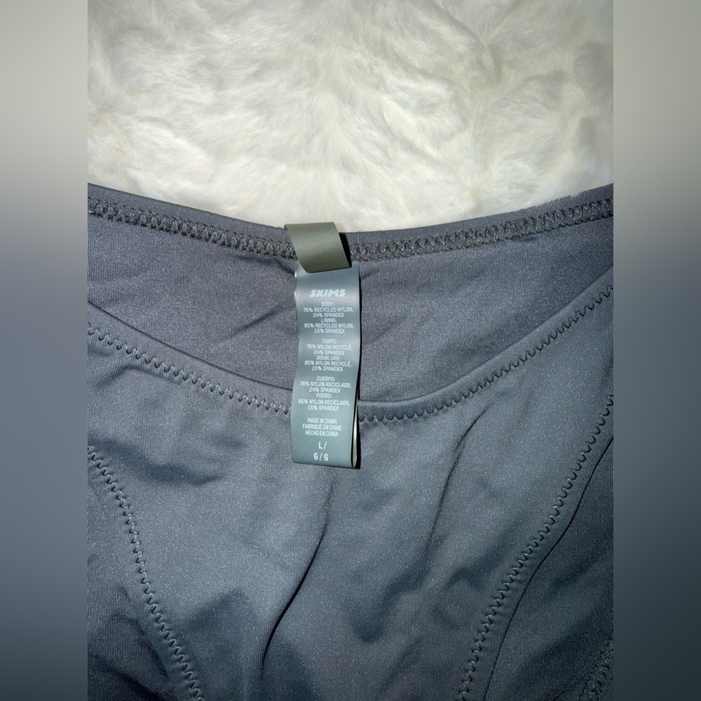 Skims Dark Gray Triangle String Bikini Set - image 3